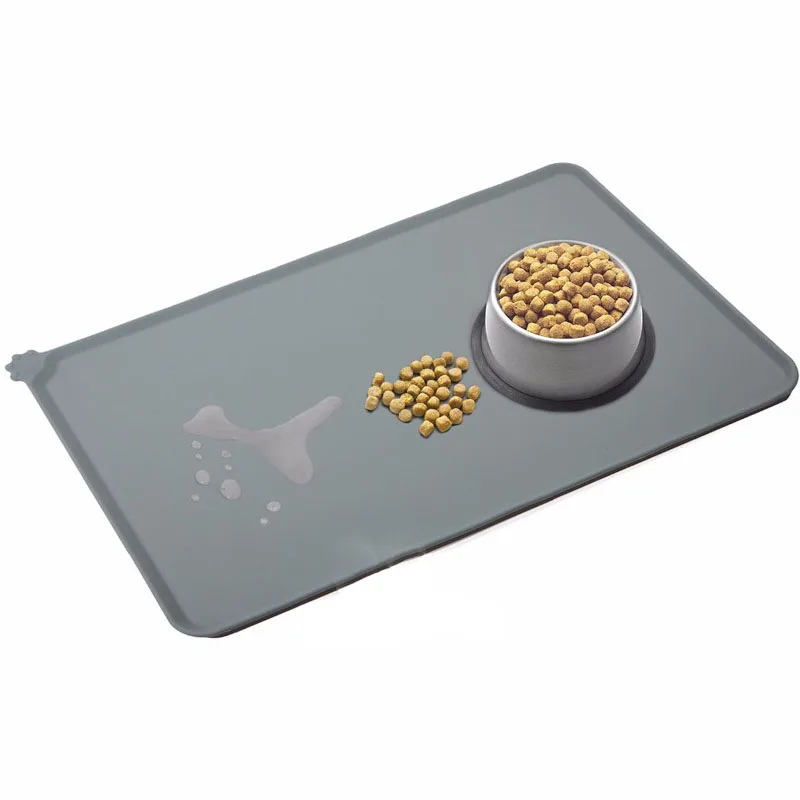 Waterproof Pet Mat For Dog Cat Solid Color Silicone Pet Food Pad Pet