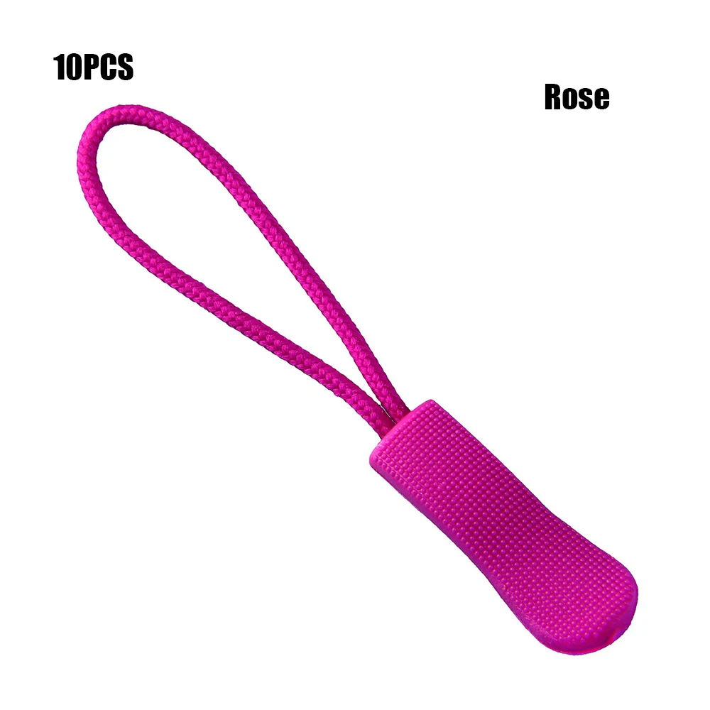 Rose 10 шт. аксессуары для сумок, Съемник на молнии, подходит для веревочной бирки, фиксатор на молнии, сменный зажим, сломанная Пряжка, дорожная сумка, чемодан, палатка - Цвет: Rose