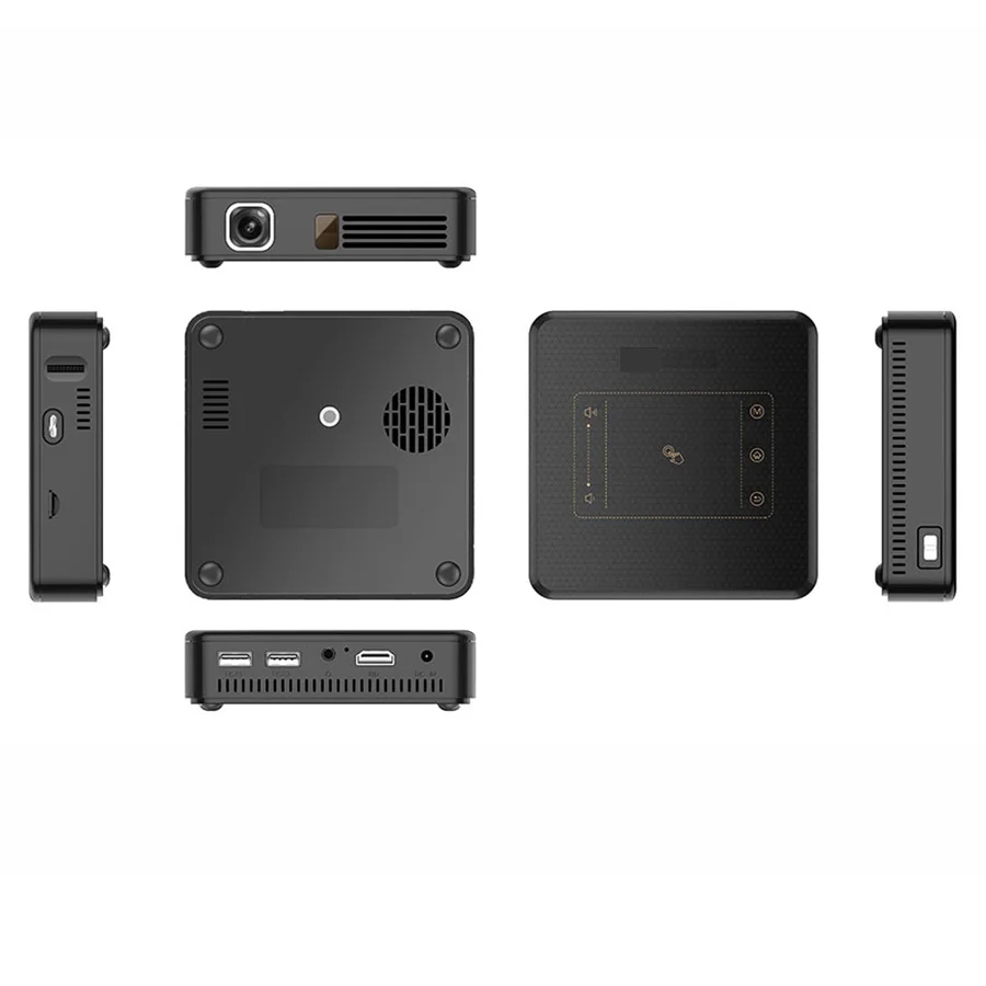 WZATCO D13 4K Mini Portable Projector DLP Smart Android WiFi Support 1080P Built-in Battery Home Theater Pocket Beamer Proyector