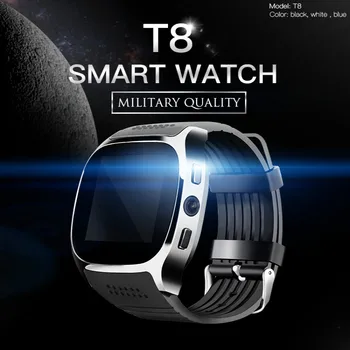 

T8 Smart Watch with Health Monitoring Information Push Motion Tracking Support SIM and TF card and Camera for Men and Women