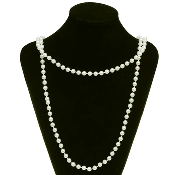 

Hot sale White Pearls Long Necklaces Pendants Fashion for Women Girl Jewelry Prom Wedding Party Dress Up бижутерия