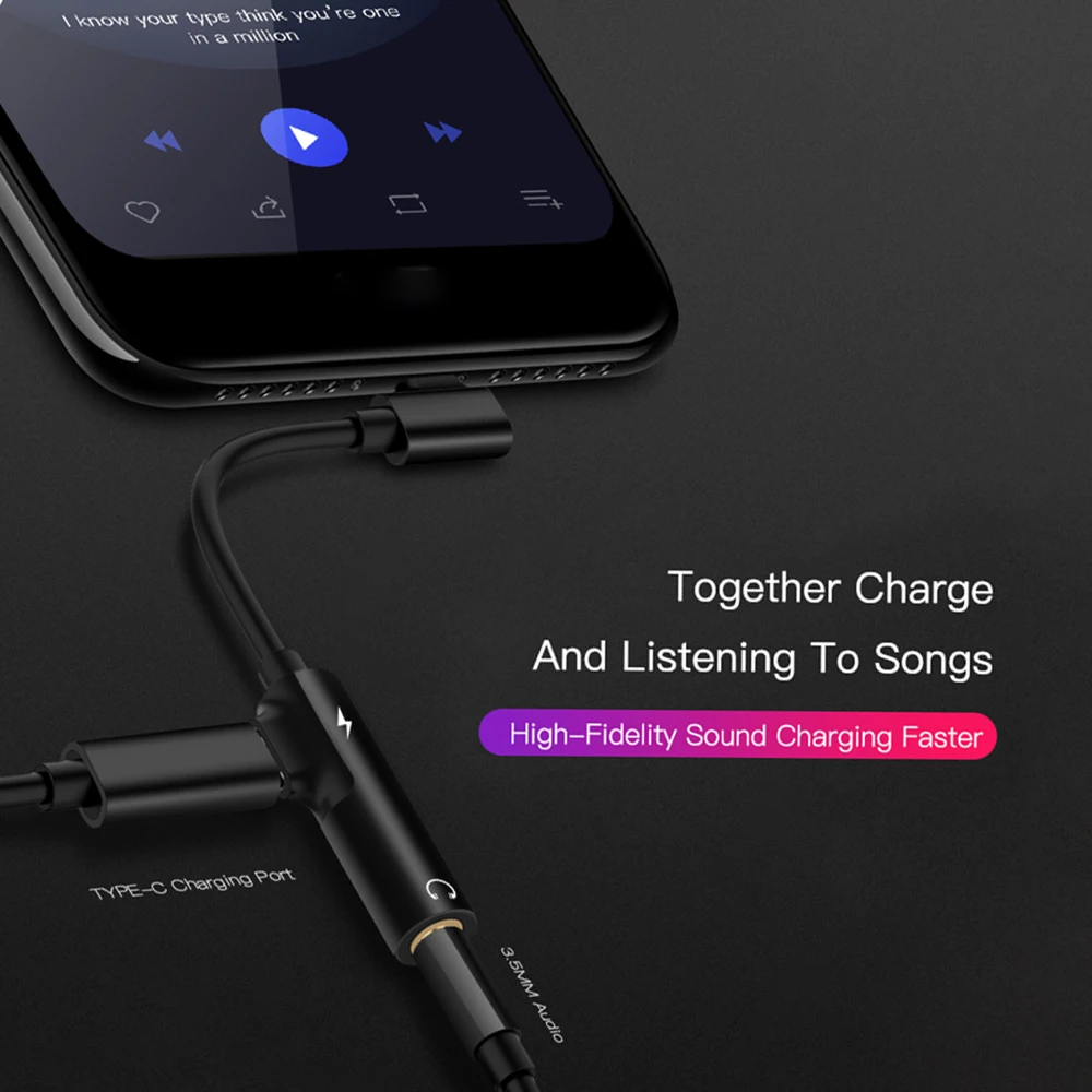 Аудио сплиттер типа C Aux 3,5 usb type C до 3,5 мм разъем для наушников адаптер для наушников зарядное устройство Usb-c для Xiaomi Mi6 Mix2 huawei