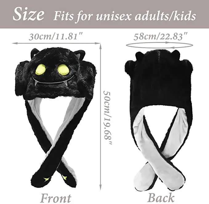 Ohr Moving Springen Hut Lustige Plüsch Geister Hut Unisex Ohrenklappen Beweglichen Ohren Hut Cosplay Halloween Party Hut für Kinder Jungen mädchen