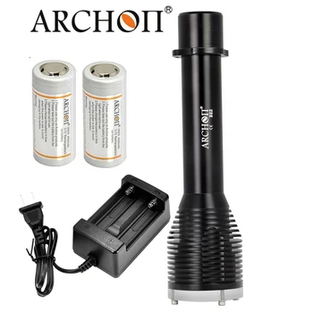 

ARCHON W28 D22 Diving Flashlight CREE XM-L2 U2 1000 lumens 100 Meters underwater waterproof torch + 2 X 26650 battery + charger