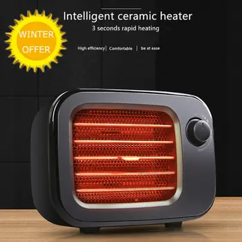 

Mini Portable Electric Heater Fan Timing Air Warmer Handy Mini Desk Home Office