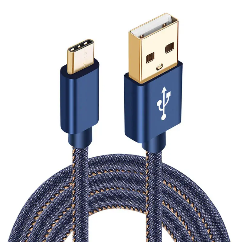 Кабель USB 3,1 type C для samsung Galaxy Note 9 S10 9 S8 для xiaomi cc9 redmi k20 Pro кабель для зарядки телефона кабель для зарядки автомобиля - Цвет: Синий