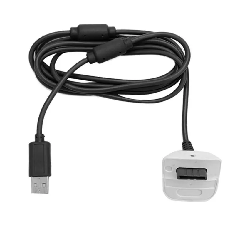 1,8 м USB двойное магнитное кольцо зарядный кабель воспроизведение зарядное устройство кабель аксессуары для игры для Xbox 360 беспроводной игровой контроллер - Цвет: Черный