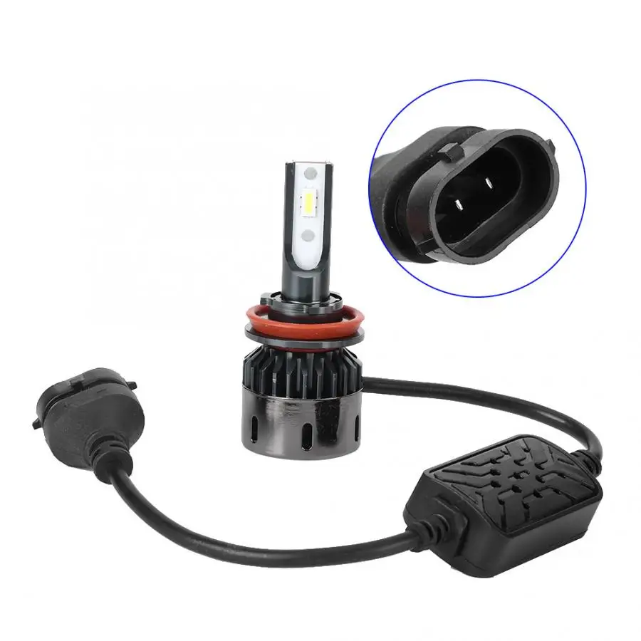 2 шт. S7 Автомобильный светодиодный головной светильник передняя фара H11 6000K 35 Вт DC12-24V автомобиля белый светодиодный светильник