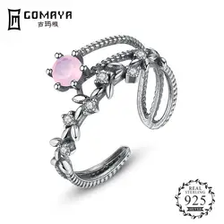 GOMAYA Горячая продажа 100% стерлингового серебра 925 розовый CZ кольца для женщин Мода S925 ювелирные изделия подарок