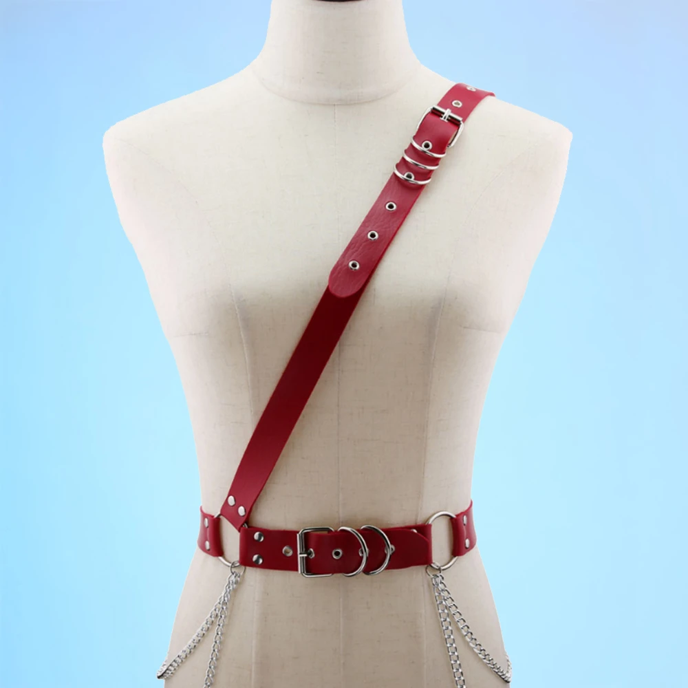 Cinturones de arnés de cuero PU para mujer, correas de cintura de Bondage para el cuerpo, accesorios de Punk Rock, cinturón de fiesta para regalo| | -