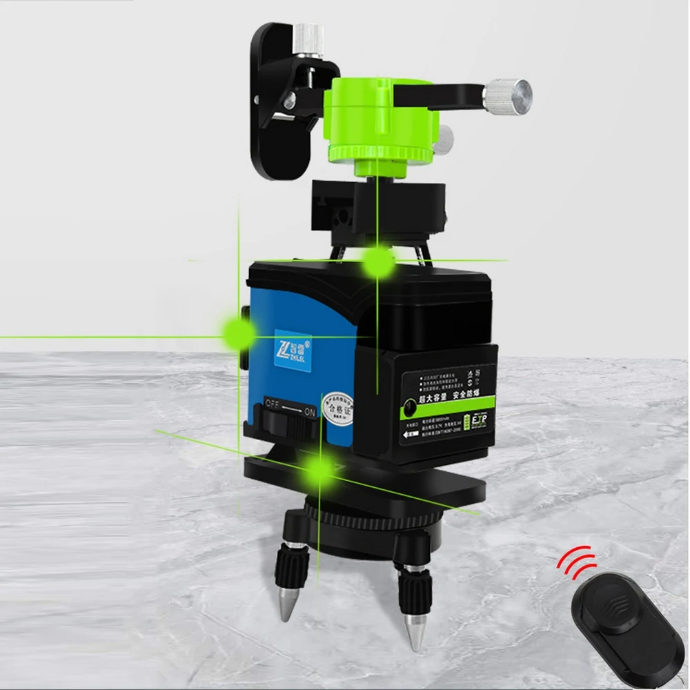 

16 Lines 4D Laser Level Green Line Self-Leveling 360 Horizontal and Vertical Super Powerful Laser Level Green Beam Laser Level