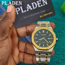 

PLADEN Business High Quality Quartz Mens Watches Full Steel Waterproof Dive Automatic Date Luxury Brand Clock Dropshipping 2021