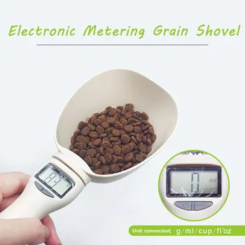 

Digital Scale Spoon LCD Display Kitchen Scale Pet Feeding Shovel Cat Food Scoop Cat Dog Electronic Measurement Shovel Pet Feeder