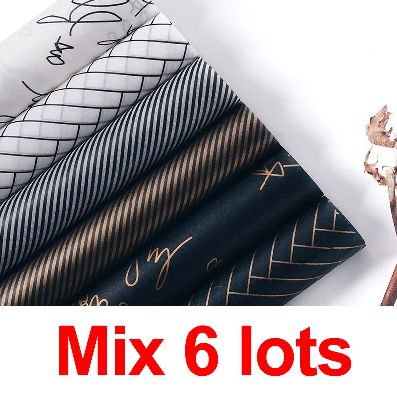 Mix 6lots 10 шт. батик бумага цветы оберточная бумага 60*60 см Упаковка букета бумага ручной работы DIY цветочный подарок свадебный макет материалы - Цвет: Mix 6lots