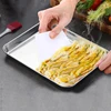 1 Pc Stainless Steel Storage Trays Steamed Sausage Dish Rectangle Fruit Bread Cookie Pans Multi-Function Kitchen Baking Plate 2