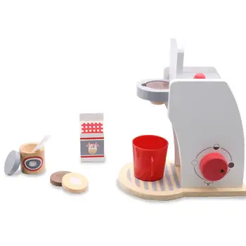 

1 Set Wooden Educational Cosplay Toy Simulation Coffee Maker Toy Coffee Machine Toy Kitchen Toys for Children