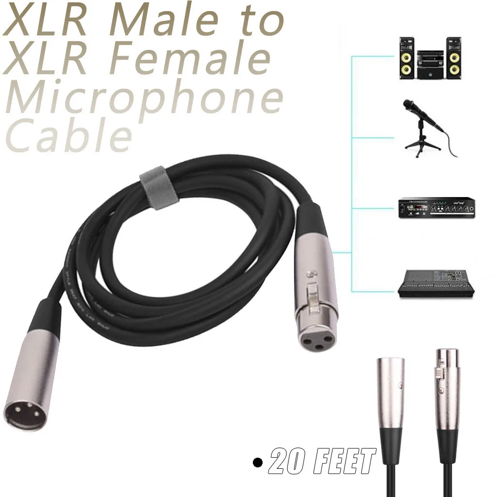 Зарядный кабель с разъемом папа XLR 3 контактный разъем аудио микрофонный кабель шнур 1 м микрофонный кабель шнур длиной 20 футов