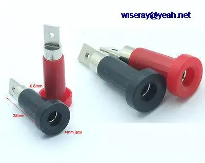

DHL/EMS 500PCS Copper 4mm Banana binding posts for 4.0mm jack Terminals for Test Probes-A7
