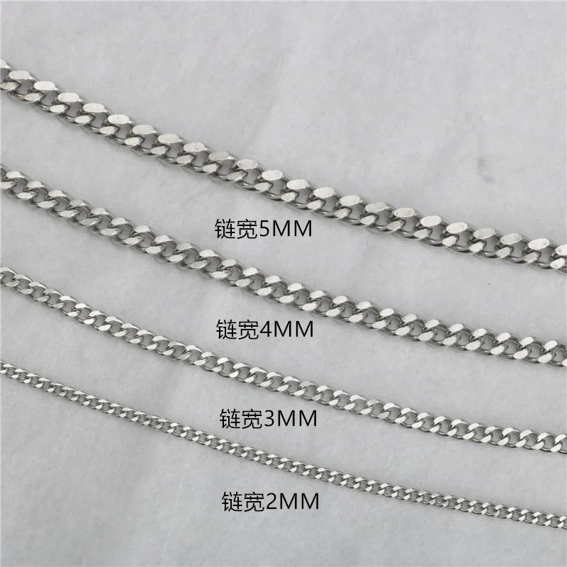 

YC Accessories Single Woven Two-sided Grinding Pendant Chain INS Western Style Titanium Steel Hip Hop Base Hiphop Trend Men And