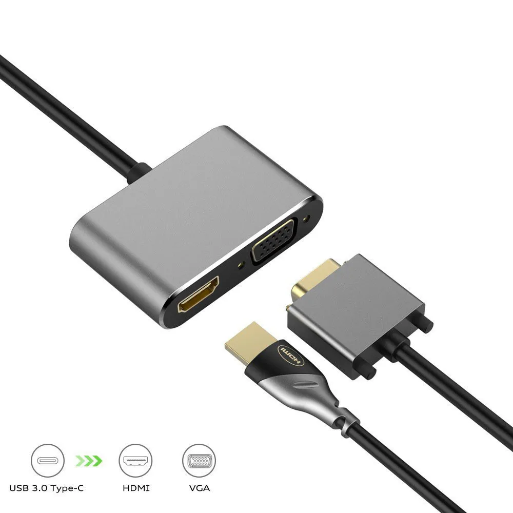 USB C HDMI VGA конвертер адаптер кабель Type к Hdmi 4K коннектор для телефона Samsung Huawei Mate 10 Pro
