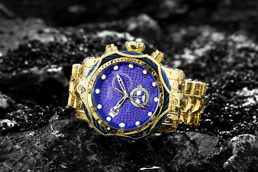 TEMEITE Брендовые мужские часы с большим циферблатом роскошные мужские наручные кварцевые часы из нержавеющей стали водонепроницаемые мужские часы с украшением