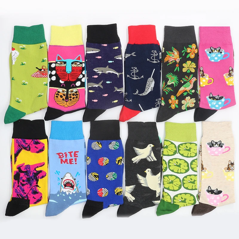 

Men's Cotton Socks Gifts Funny Sock Warm Winter Christmas Women's Set Print Animal Cat From The Factory Dropshipping Contact Us