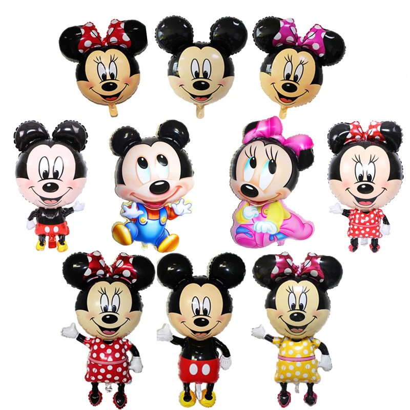 1 шт Микки Минни Маус фольги воздушные шары с днем рождения украшение мини голова