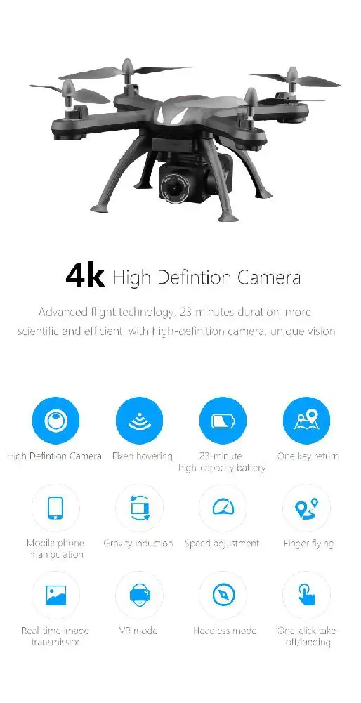Лучший Радиоуправляемый Дрон 4K HD камера с живым видео квадрокоптером wifi FPV Дрон с одной кнопкой возврата полета Hover Fly 25mins RC вертолет