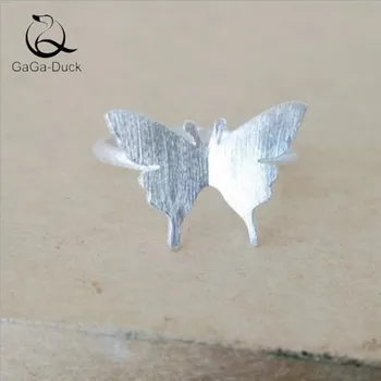 

925 Sterling Silver Fashion Jewelry Cute Butterfly National Style Insect Simple Personality Sweet Opening Rings R62