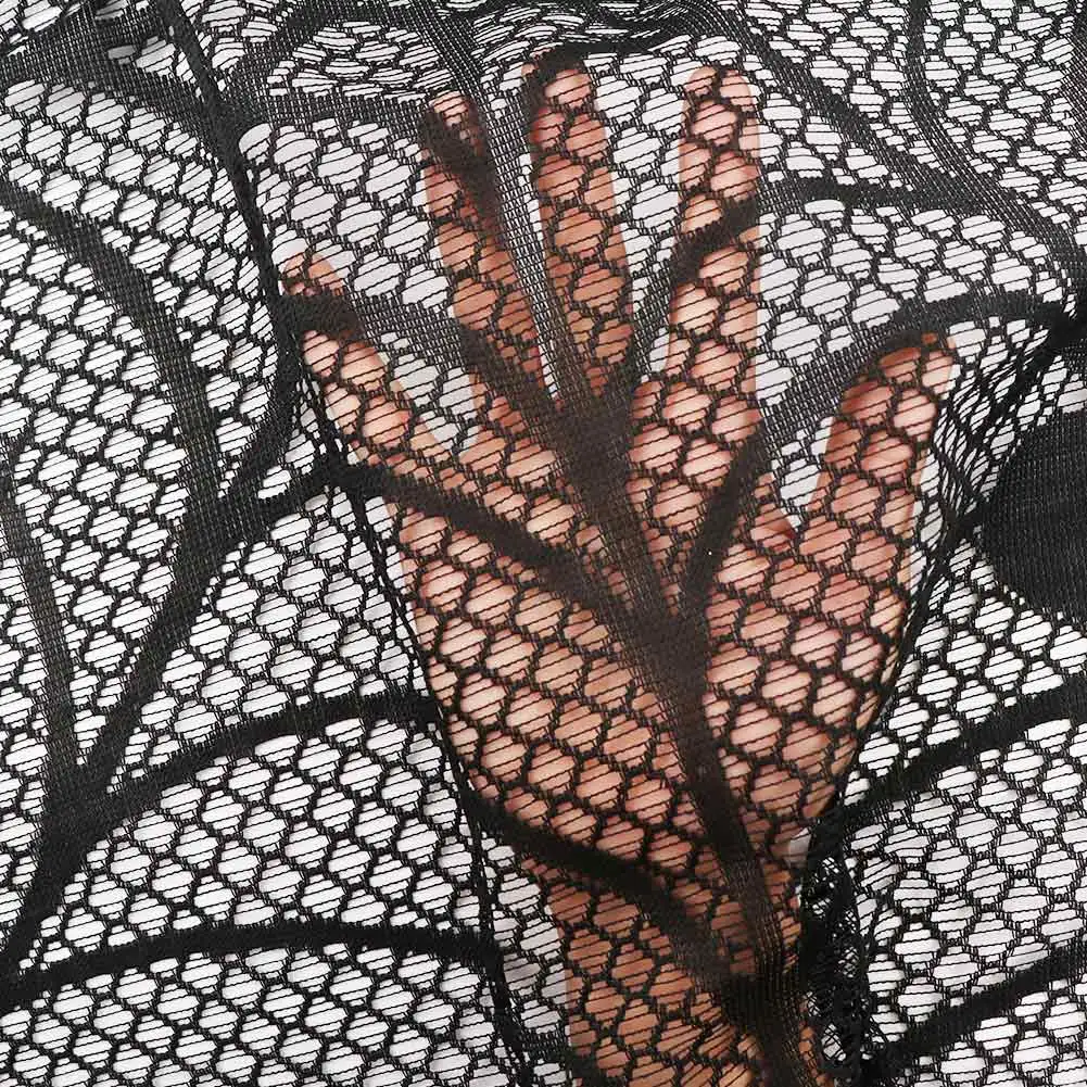 OurWarm Хэллоуин украшение паутина кружевная скатерть круглая скатерть дом с привидениями бутафория для Хэллоуина камин мантия шарф крышка