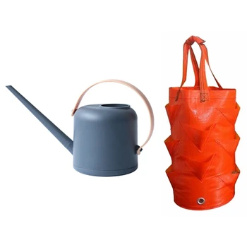 

1Pcs Hanging Strawberry Planter Grow Bags Flower Planting Bag with Watering Can Plastic Small Water Bottle Pot Jug