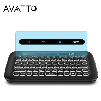 

AVATTO Russian/English Big Full Touchpad Backlit mini Keyboard with 2.4GHz Wireless Air Mouse for PC Smart TV,Android Box