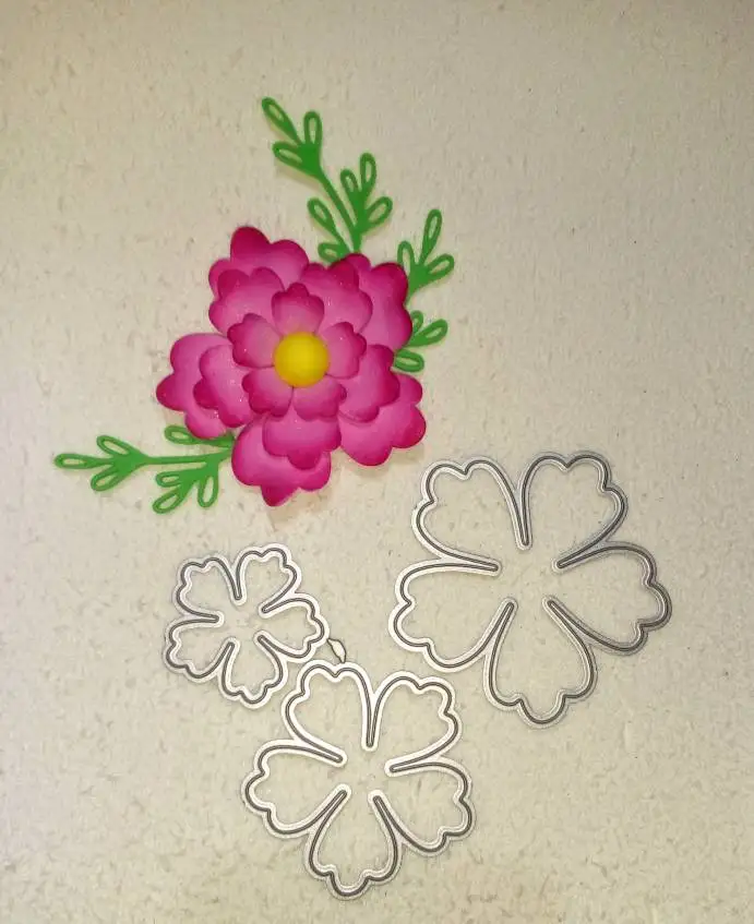 Troqueles de corte de Metal para flores, plantillas para álbum de recortes, grabado decorativo, decoración de álbum de fotos, tarjetas, manualidades DIY, 3 piezas