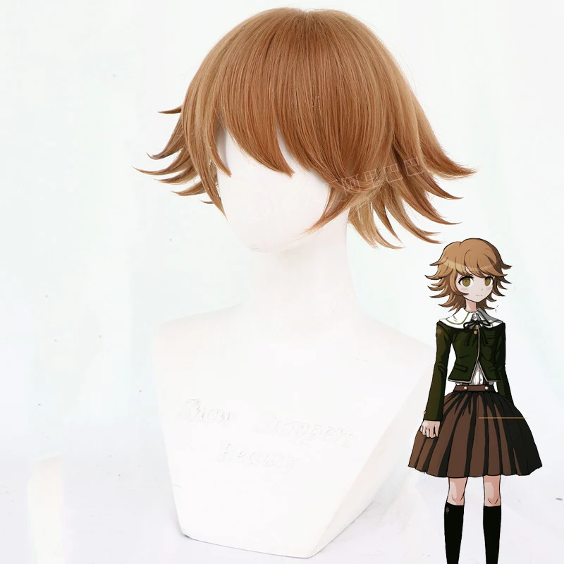 Ktip Up Game Danganronpa Fujisaki Chihiro Wig Cosplay Costume Brown Short Heat Resistant Hairpiece Dangan Ronpa -Zentai shop online Hc2080ef348004f1bbb2131a4998f59a3w.jpg