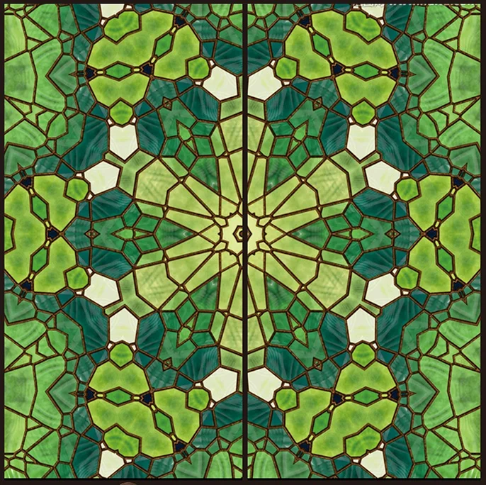 5 PVC Glass Film Customized Size Static Cling Window-Privacy-Potaction Mixed Color Recyclable Symmetry Pattern 60cmx100cm - Цвет: 5