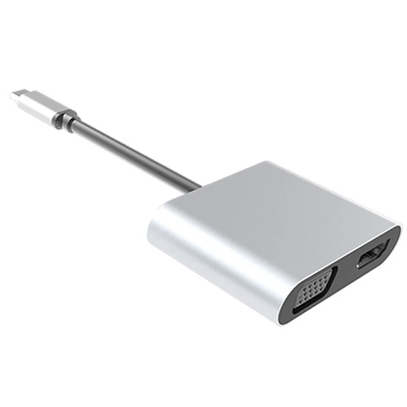 Тип c концентратор USB C док-станция Тип c к HDMI USB3.0 VGA PD адаптер для MacBook samsung huawei Тип c конвертер 3 в 1