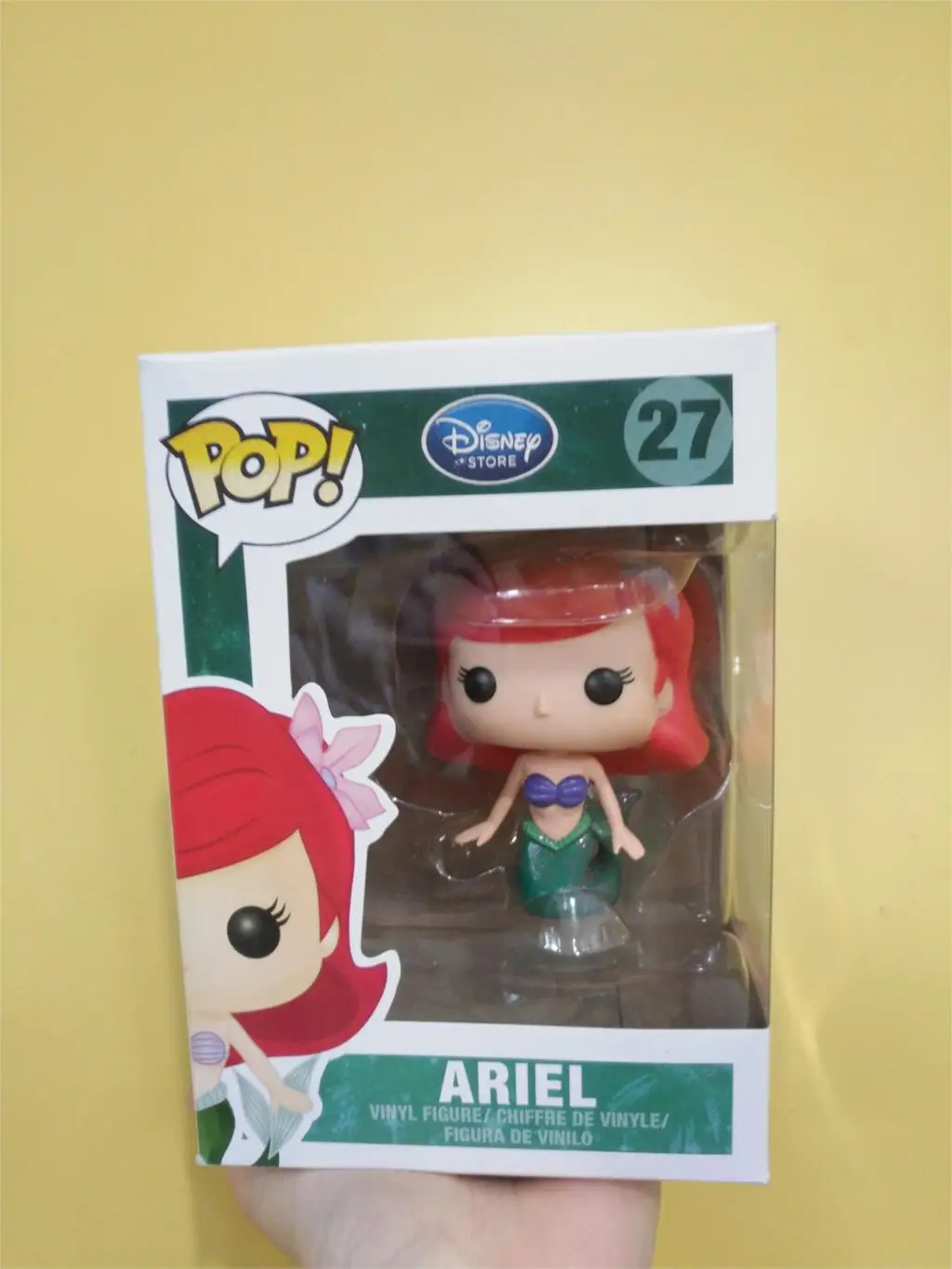Ariel with box Funko поп Дисней Холодное сердце мультфильм принцесса Эльза Анна Белоснежка Золушка Белл Ариэль Виниловая фигурка модель игрушки - Цвет: Ariel with box