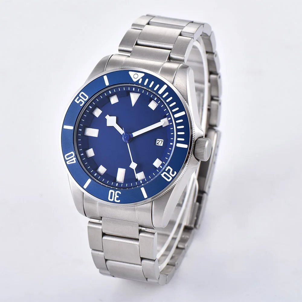 Новые часы с автоматической механической обмоткой 42,5 мм светящийся прочный Чехол-браслет из нержавеющей стали для мужчин 318