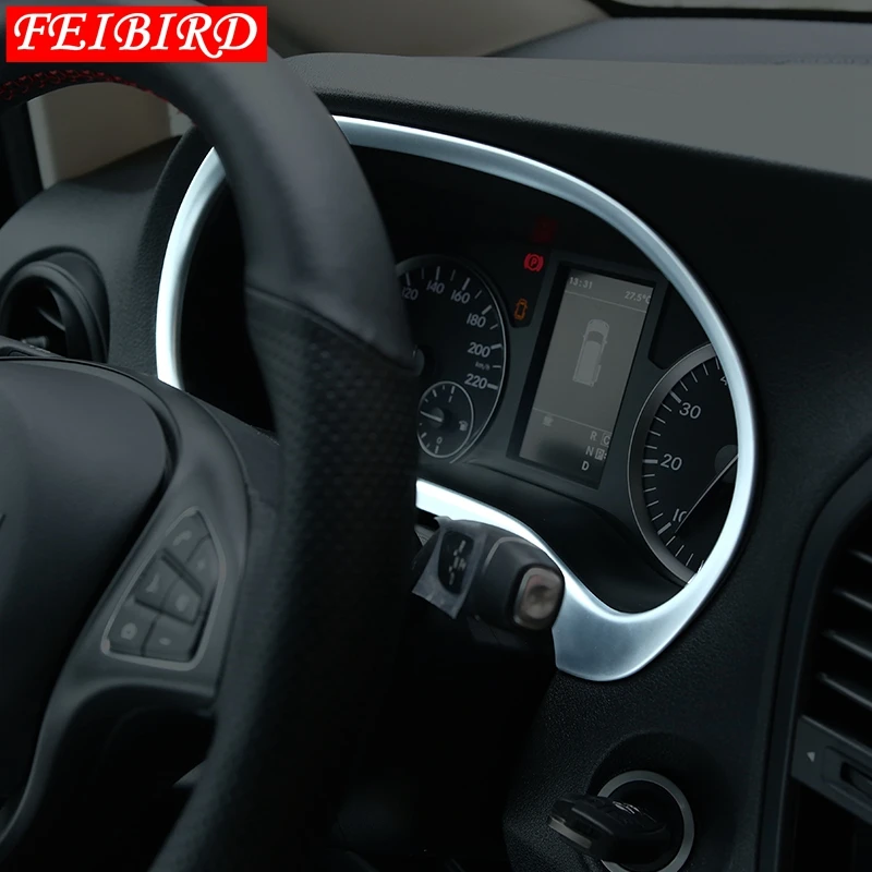 

Auto Accessory Dashboard Instrument Panel Screen Frame Cover Trim ABS Fit For Mercedes Benz Vito W447 2014 - 2018 Matte