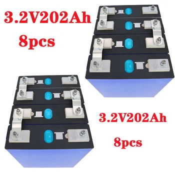 

2020 NEW 8PCS 3.2V 200Ah lifepo4 Battery pack12V400Ah 24V200AH cell Lithium-Iron Phosphate solar EU US Russia delivery tax free