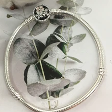 Стерлинговое Серебро 925 пробы, Классический момент, поэтическое цветение, пряжка, змеиная цепочка, женский кулон, сделай сам, браслет