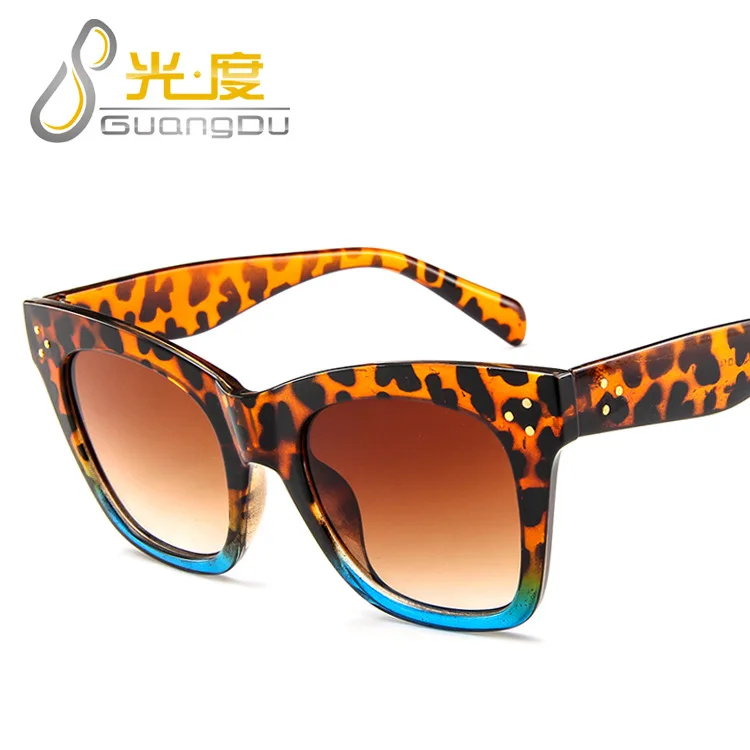 tom ford cat eye sunglasses women trending products leopard tea tf ladies sun glasses big oversized oculos de sol feminino - Цвет линз: shangdouhuaxialan