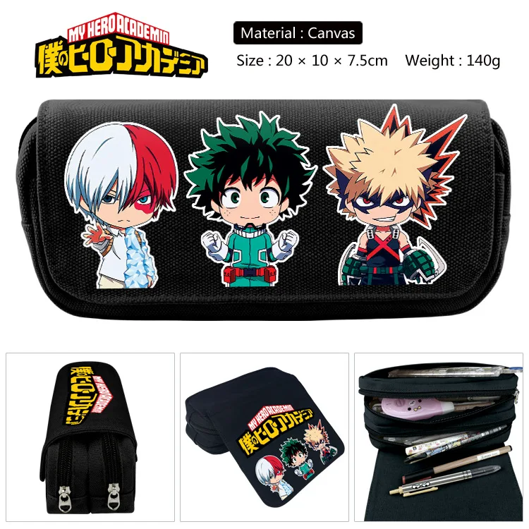Аниме Мой боку нет героев Академия Deku Izuku Shoto Косплей ручка сумки двойная молния