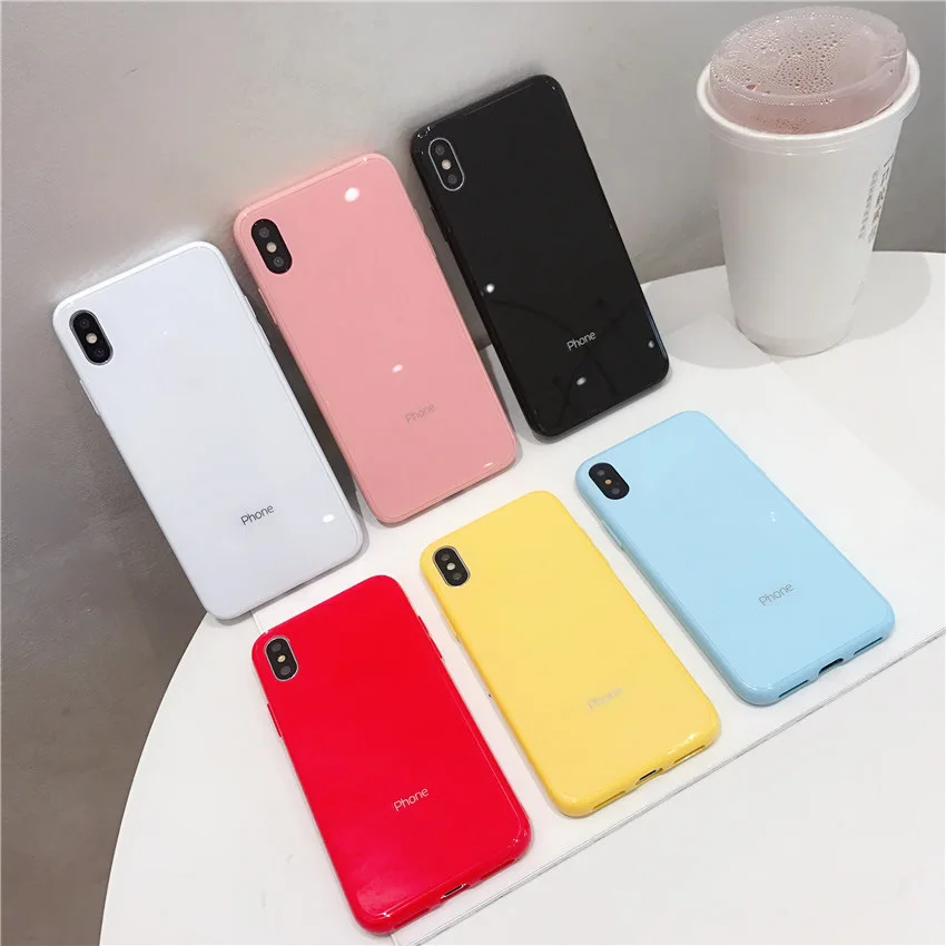 Зеркальный чехол Macaron из закаленного стекла для IPhone 11PRO Xs Max XR 8 7P 6s 6 Plus X чехлы