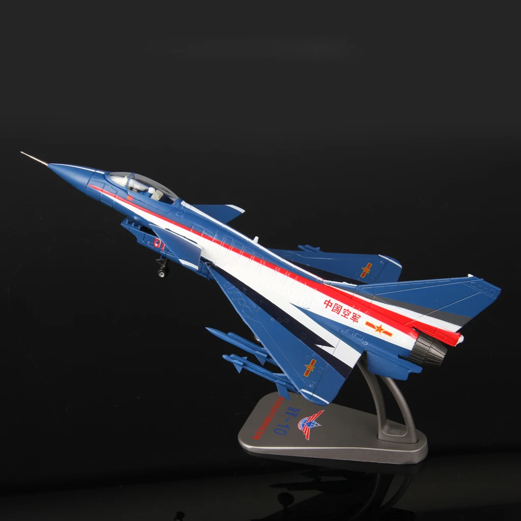 Diecast Fighter Aircrafts Airplane Model - 1/72 Scale China J-10 Vigorous Dragon Plane Toy Collectibles