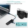 QGeeM USB Hub 3.0 Adapter 0.11m Card Reader USB Splitter for Xiaomi Laptops Macbook Pro USB 3.0 Hub for PC Computer Accessories 5