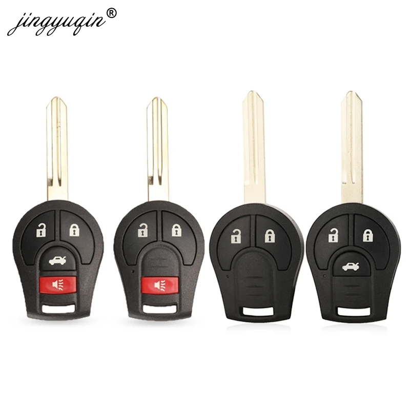 Чехол для ключа с дистанционным управлением jingyuqin 2 3 + 1 Nissan Sylphy Cube Juke Rogue Micra Qashqai