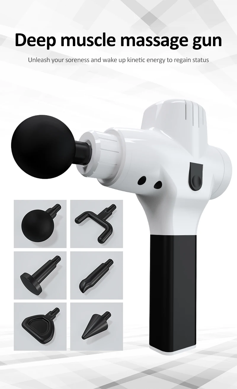 Muscle Massage Gun Deep Tissue Massager Therapy Gun Muscle Pain Relief Exercising Body Shaping Relaxation Electric Massage Gun