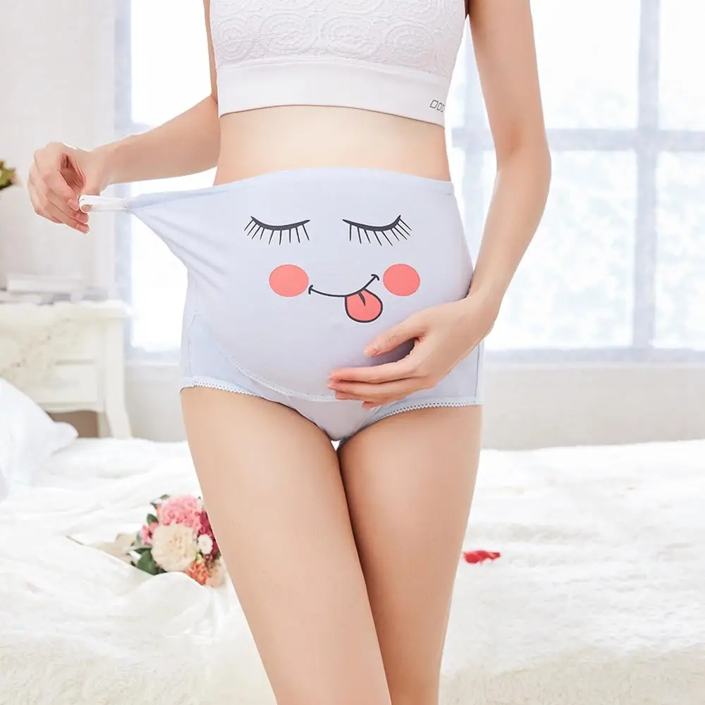 Breathable Cotton Adjustable Maternity Underwear High Waist Belly