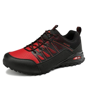 

Men Golf Shoes Lace Up Male Sport Gym Sneakers Trainer Outdoor Red Black Man Golf Spikesless Sneakers Big Size